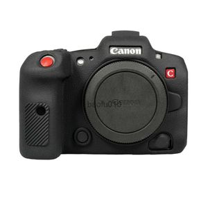 Silicone Rubber Camera Body Cover for Canon EOS R5C, Protective Frame Skin Case in Black - HKD230817