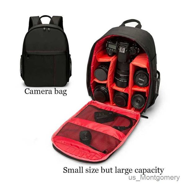 Accessoires de sacs d'appareil photo Petite taille Sac de caméra extérieur étanche à dossier de caméra à dos respirant fonctionnel sac à dos.