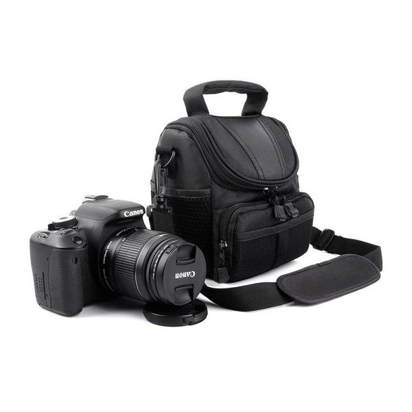 Accessoires de sac pour appareil photo Étui de transport souple avec sangle Shoder Sacs de rangement numériques étanches pour Canon Nikon Slr DSLR 1000D 1100D 1200D Dhkye