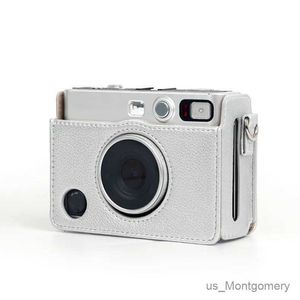 Accessoires de sacs d'appareil photo adaptés à Fujifilm Instax Mini EVO Silver White Camera Sac Pu Leather Vintage Camera Sac Digital Photography Cuir Case