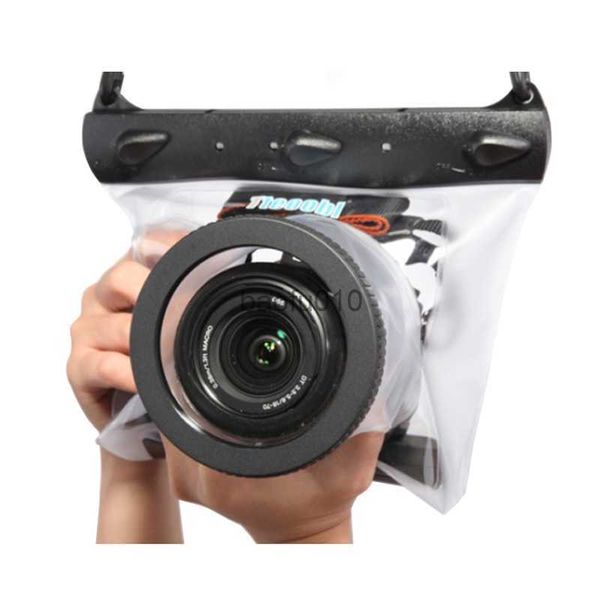 Accesorios de bolsas de cámara TteOOBL GQ-518M 20M Cámara de buceo submarino Capacitación Bolsa Dry Camera impermeable Bolsa seca para Canon Nikon DSLR SLR HKD230817