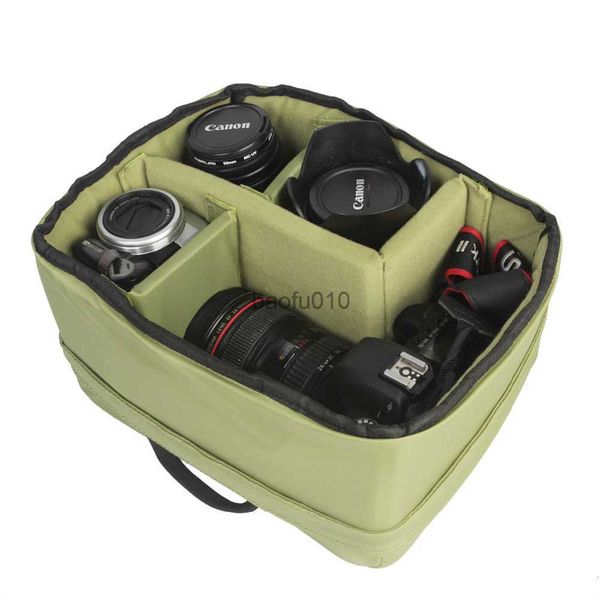 Accesorios de bolsas de cámara impermeables equipos de fotografía interno insertos protectores de protección compartimentos DSLR DSLR Disportas de choque a prueba de choque HKD230817