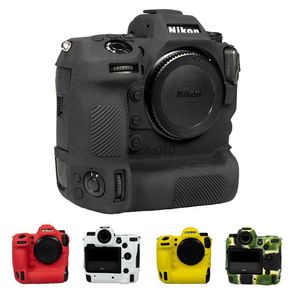 CAMERA BAG ACCESSOIRES Z9 SILICONE COVER Rubberen Siliconen Camera Kas Cover Skin voor Nikon Z9 Zwart Rood Wit Geel Green HKD230817