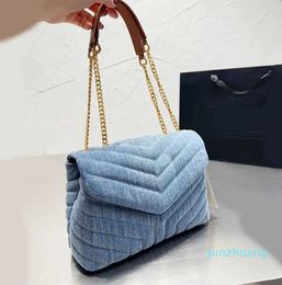 bolso de la cámara diseñador de cuerpo cruzado bolso de las mujeres bolsos de hombro de vaquero Luxurys Bolsos 44 Cadena de lona Crossbody Messenger Monederos Monedero 221111