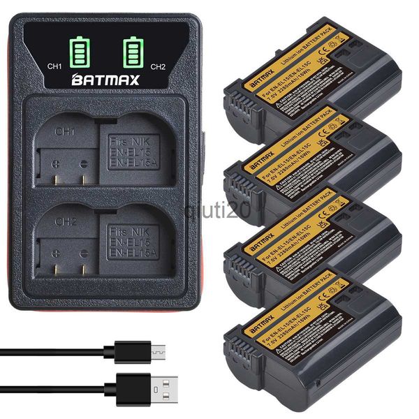 Batteries pour appareil photo 2280mAh EN-EL15C EL15C EN EL15 Batterie + LED Double Chargeur pour Nikon Z5 Z6 Z6 II Z7 Z7II D780 D850 D7500 D500 D600 x0731