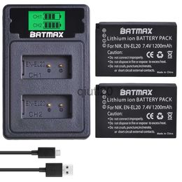 Camera Batterijen EN-EL20 EN EL20 EN EL20a Batterij + LCD Dual USB Lader met Type C Poort voor Nikon Coolpix P1000 Nikon1 J1 J2 J3 Nikon1 AW1 x0731