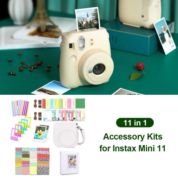 Appareil photo accessoires accessoires de kit album d'album photo cadres autocollants Bag de protecteur de protection Cadre pour Fujifilm Instax Mini 11