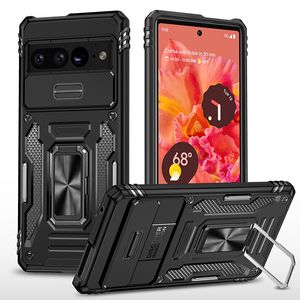 Étuis de la caméra pour Google Pixel 8 8a 7a 7 Pro Armure Antishock Fenêtre coulissante Protection de téléphone Téléphon