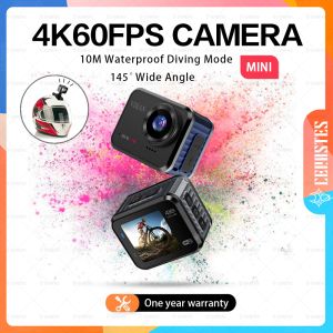 Camera Cerastes Mini Action Camera 4K60FPS Ultra HD V8 16MP WiFi 145 ° 10m Body Waterdichte helmvideo -opname Camera's Sport DV CAM