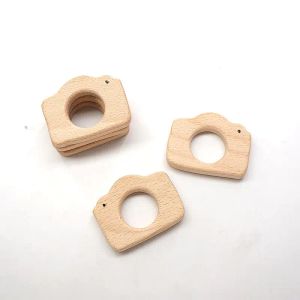 Appareil photo chenkai 10pcs caméra en bois teether nature bébé hotte