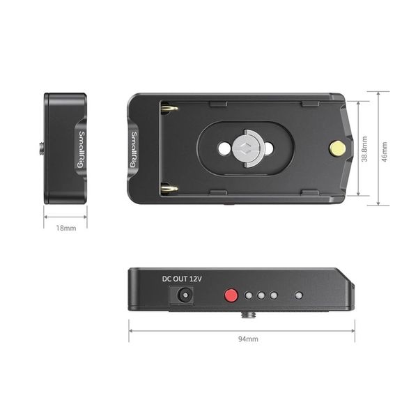 Pince pour appareil photo NP-F Plaque d'adaptation de batterie pour batteries de type Sony EB2504