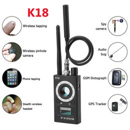 Détecteur de caméra K18 1MHz65GHz multifonction anti-espion GSM Audio Bug Finder GPS Signal lentille RF Tracker détecter sans fil 230221