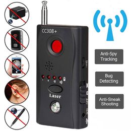 Détecteur de caméra Signal sans fil Multi Fonction CC308 Scanner d'ondes radio Gamme complète Wifi RF GSM Device Finder Anti Tracking Tool 230221