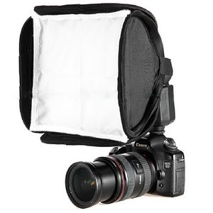 Freeshipping Camera Flash Diffuser 23cm Mini Draagbare 9inch Softbox Diffuser voor Flash / SpeedLite / Speedlight 23x23cm
