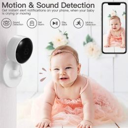 Camera Kerui Baby Monitor Wifi HD Video IP Cámara IP Tuya Temperatura inteligente Monitor de temperatura Audio de detección de movimiento de sonido con montaje en la pared