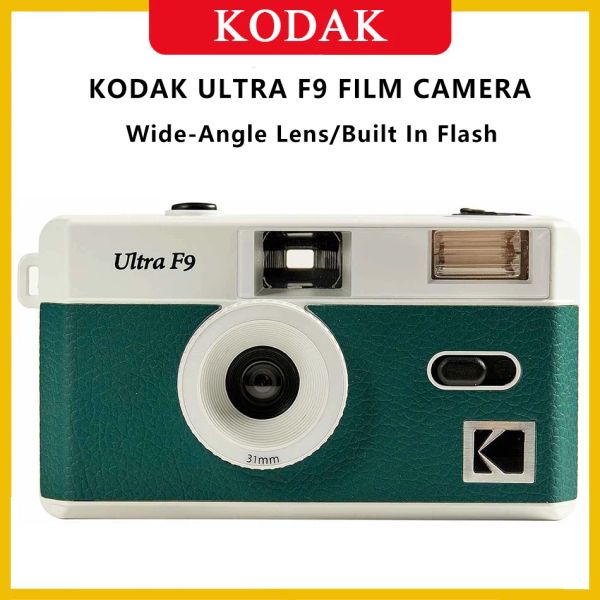 Camera Kodak Film Cámara Cámara Cámara Ultra F9 Enfoque Foco gratuito Reutilizable Flash Múltiples colores con paquete de película