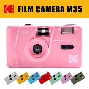 Appareil photo Kodak Vintage Retro M35 35 mm film réutilisable Caméra Fixe Fixe Focus Lens Film Film Enroulement et rembobinage Builtin Flash