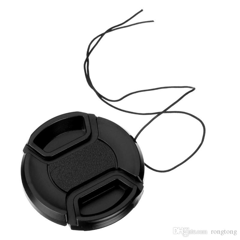 Camera Lens Cap for Canon for NIKON Center Pinch Snap-on Front Camera Lens Caps Protection Cover With Anti-lost Rope