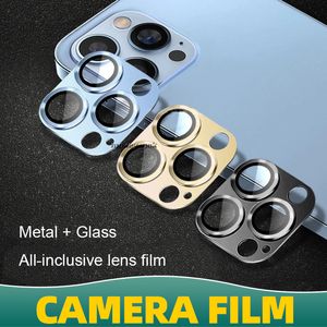 Couvercle d'objectif de caméra arrière en aluminium métal protecteur d'objectif de caméra pour iPhone 14 Plus 14 Pro Max 13 Pro 12 Mini