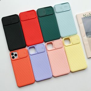 Étui de Protection d'objectif d'appareil photo en Silicone liquide, pour iPhone 11 8 7 6 6s Plus Xr Xs Max X 12, housse push and Pull