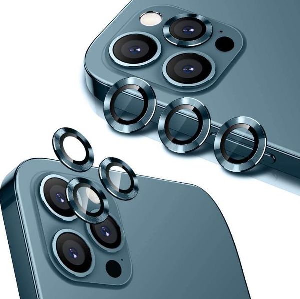 Bague d'objectif de caméra en métal et aluminium, couvercle en verre pour iPhone 15 14 13 12 11 Pro Max mini plus, film de protection d'écran en verre trempé, étui Eagle Eye DHL