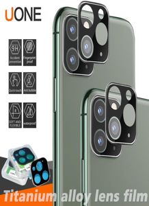 Protecteur d'écran de l'objectif de la caméra pour iPhone 12 Pro Max 11 Film de caméra Temperred Glass Titanium Alloy Lens Ultra Thin Full Full Back Hard Cam5270811