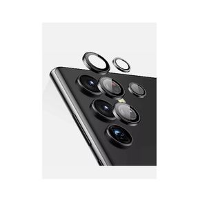 Protecteur d'objectif d'appareil photo S24, en verre trempé, pour Samsung S23 Plus S22 Ultra Z Fold 5 3 Flip 5 4 A55 A35 A05S A05 A13 A15 A25 A54 A24 A14, Films de téléphone noir en soie, Film d'appareil photo Premium