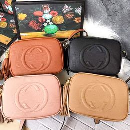 Cámara Marmont Espejo Calidad Bolsa de diseñador Borla Soho Disco Bolsa de hombro Hombre Crossbody Luxurys Bolso Bolso de noche Bolso para mujer Tote de cuero genuino Bolsas de embrague