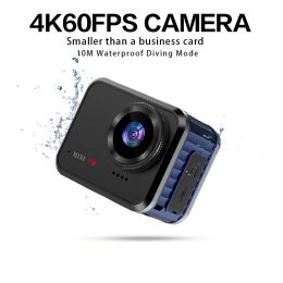 Camera Mini Action Camera 4K60FPS Ultra HD V8 16MP WiFi 145 ° 10m Body Imperproof Casque Video Enregistrement Caméras Sports DV Cam Hot Vente