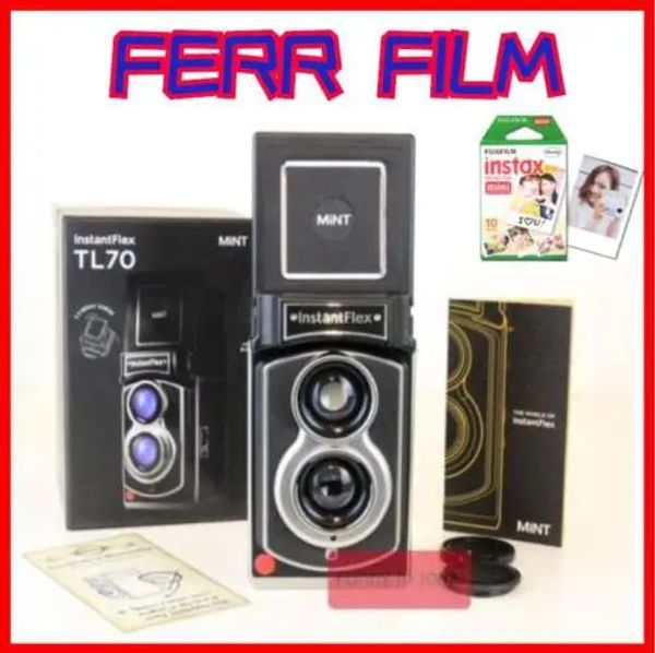 Camera Mint TL70 2.0 Flex Twinlens Caméra instantanée Utiliser Fujifilm Instax + Mini Film Film gratuit