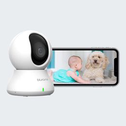 Caméra moniteur chien caméra 360 degrés pour animal de compagnie intérieur bébé caméra 2K maison suivi de mouvement intelligent 2 voies Audio téléphone application IR vision nocturne W