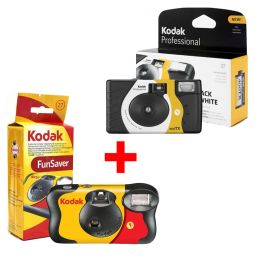 Camera NIEUW 27 FOTO'S KODAK Professional 400TX B AMPW + Fun Saver Single Camera One Time Wegwerp ILM Camera (vervaldatum 202310)
