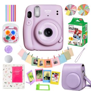 Camera original Fujifilm Instax Mini 11 Caméra instantanée avec 20 feuilles Mini Film Paper Paper Camera Back Sac Accessoires Accessoires