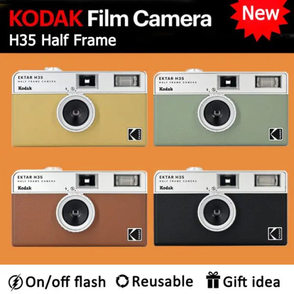 Caméra originale Kodak Ektar H35 Caméra à demi-trame 35 mm Caméra réutilisable Caméra avec un film Flash Caméra Film en option