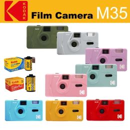 Camera original kodak m35 mini caméra non dissisposable rétro 35 mm roll manuel réutilisable filmames avec vent flash et rembobinage