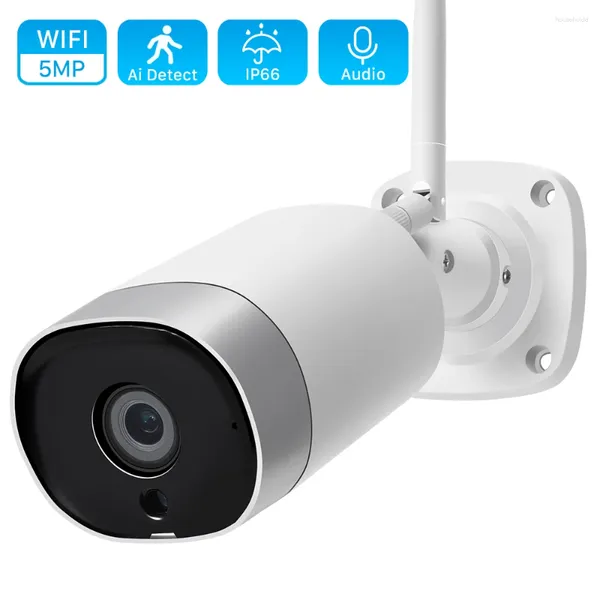 Cámara al aire libre 4MP 1080P WiFi Seguridad en el hogar Vigilancia inalámbrica Wi Fi Bullet Cámara de vídeo impermeable