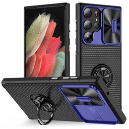 Camera Protect Cases for Samsung Galaxy S23 S22 S21 Fe A23 A13 A53 A33 A12 Ultra plus 4G 5G Armure Lingzhi Couverture du boîtier de téléphone