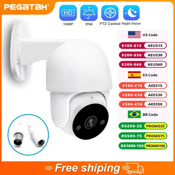 Cámara PTZ Vigilancia Cámaras CCTV IP66 Impermeable Seguridad para el hogar Interior/Exterior Infrarrojos Visión nocturna Analógica