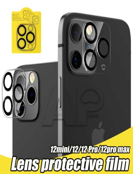 Protecteur d'écran de caméra pour Iphone 12 mini 11 Pro Max X XS XR, couverture complète en verre trempé 4158077
