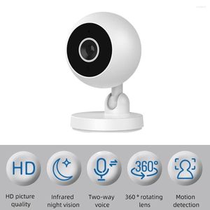 Cámara Protección de seguridad para el hogar inteligente para Wifi Visión nocturna infrarroja Detección de movimiento Audio bidireccional Tarjeta TF