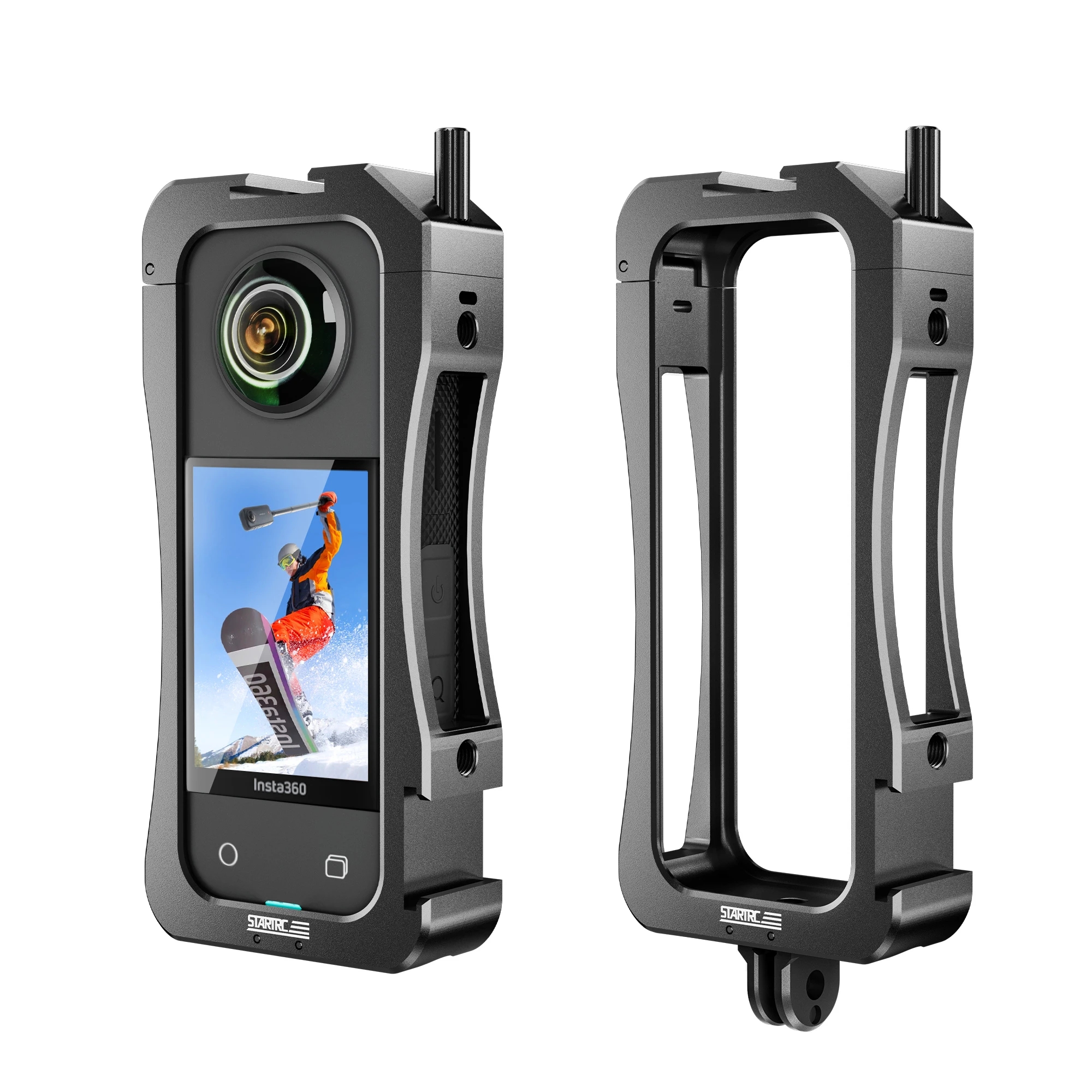 Kameraband vikbar metallfodral för Insta360 x3 Kamera tillbehör Magnetiska kroppsskydd Metall kaninburet