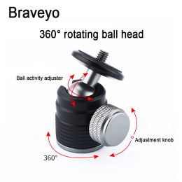 Camera Tripod Ballhead Téléphone Solder Universal Sphérique 360 ° Mini Mini Camerie numérique Accessoires de photographie de balle pour monopode