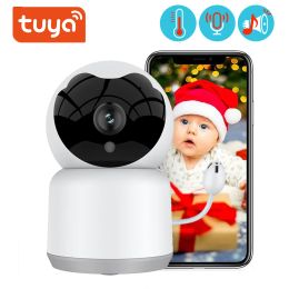 Camera Tuya Smart Baby Monitor Camera WiFi 1080p HD avec température et humidité Play Babies Phone Nanny Video Cam Pet IP CCTV