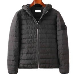 Cameraman 2023FW Heren Donsjacks P Letter Jassen Heren Pluizige Kleding Warm Houden Pufferjacket Mannen Met Capuchon Korte Winter Verdikte P Letter Merk