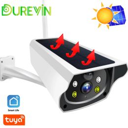 Caméras 1080p IP Camera Wifi WiFi Wireless Solar Pannel Battery Security Camera Tuya Smart Life Pir Human Motion HD Video Subsparelance Camera