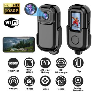 Cameras 1080p mini caméra portable Caméra de carrosserie Action Cam Cam Sport DV avec écran Recording Pocket Camera Clip Clip Sports DV DV