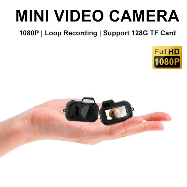 Caméras 1080p Mini Pocket Camera Action Outdoor Action Camera avec écran enregistreur vidéo Portable Cam Cam Micro CamCrorder Sport DV