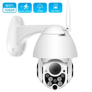 Cameras 1080p PTZ IP Camera WiFi Speed Speed Dome Wireless WiFi Security Camera Pan Tilt 4x Digital Zoom 2MP Réseau CCTV Surveillance