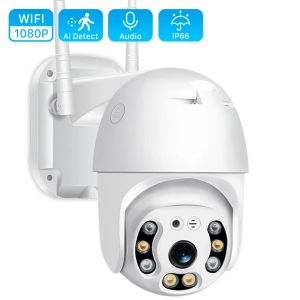 Caméras 1080p Caméra de sécurité WiFi WiFi extérieur PTZ Speed Dome Wireless IP Camera CCTV PAN TILT 4XZOOM IR RÉSEIL SURVEILLANCE P2P CAM