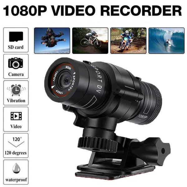 Caméras 1080P Caméra de sport Caméscope étanche Mini vélo de plein air Casque de moto HD Caméra d'action 12M Pixels DV Enregistreur vidéo de voiture